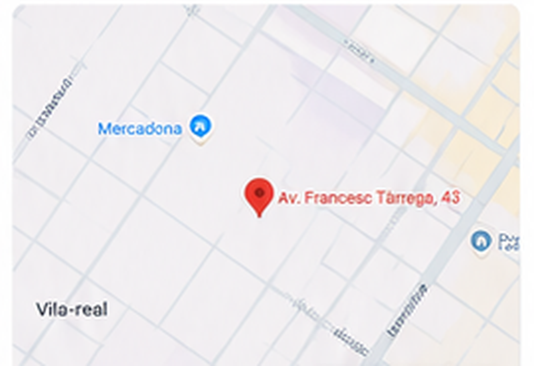 Mapa de ubicación de Clínica Podológica Silvia Díez en Av. Francesc Tárrega, 43, Vila-real